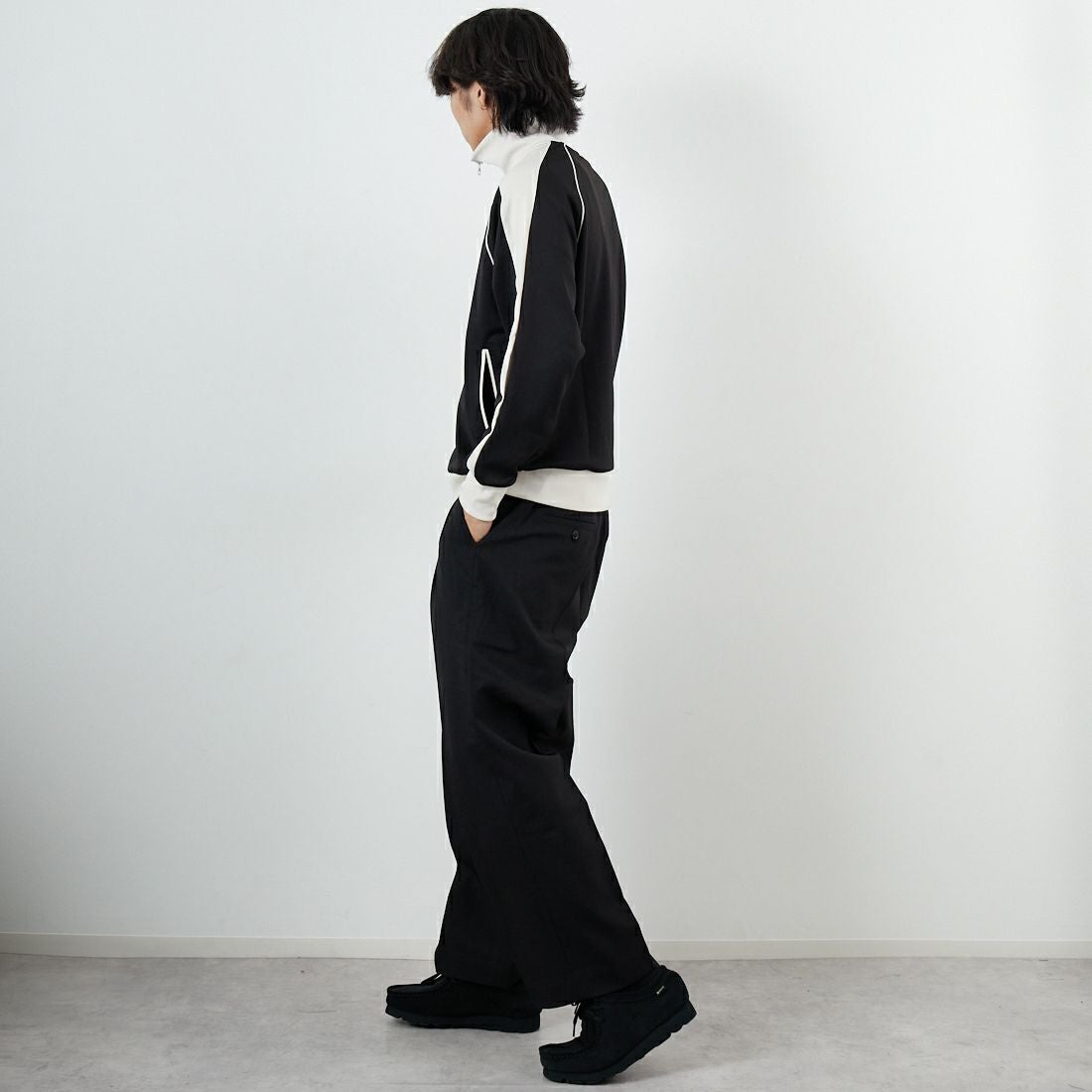 PUMA [プーマ] T7トラックジャケット JP [631209] 01 PUMA BL &&モデル身長：179cm 着用サイズ：M&&