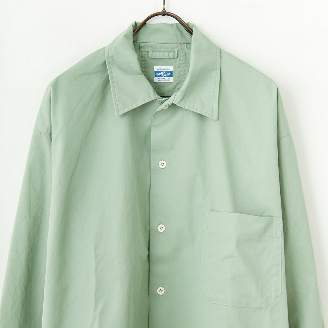 ARMY TWILL SANFORIZED [アーミーツイル サンフォライズド] ライトツイル ユーティリティシャツ [AM-2517002] GREEN