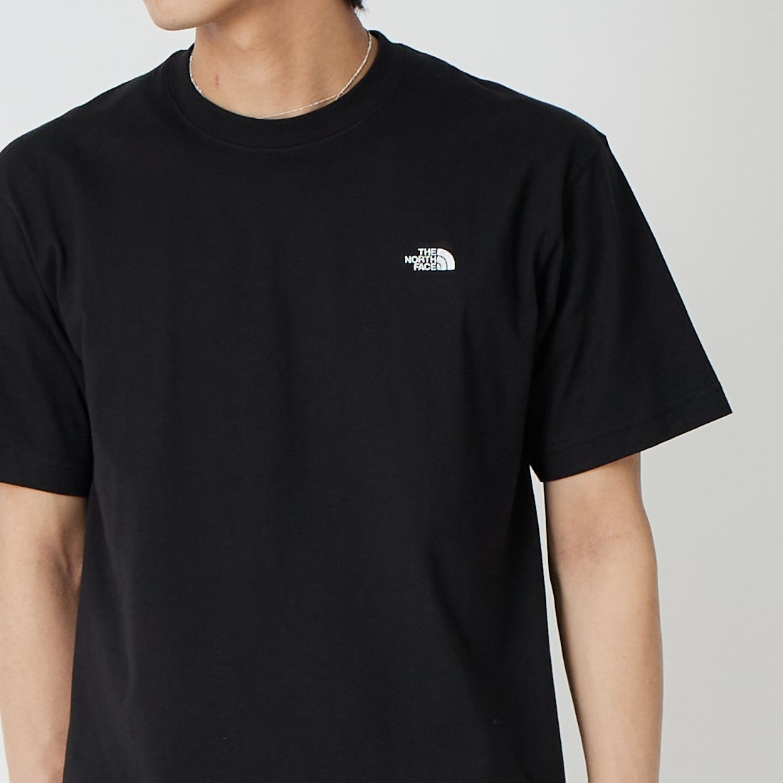 THE NORTH FACE [ザ ノースフェイス] ショートスリーブフラッシュドライヌプシコットンティー [NT32536] K &&モデル身長：179cm 着用サイズ：M&&