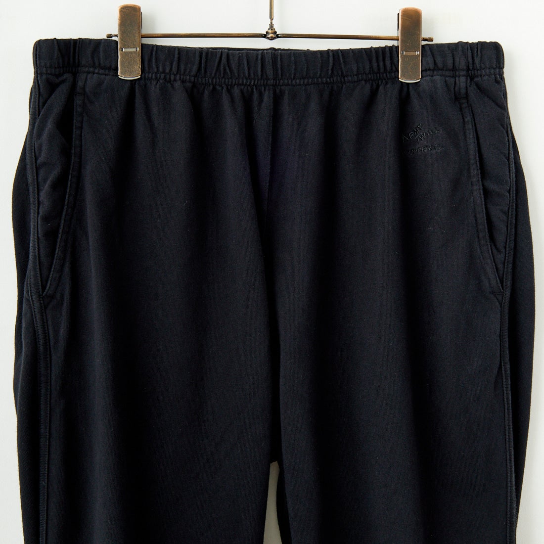 ARMY TWILL SANFORIZED [アーミーツイル サンフォライズド] ヘビージャージーパンツ [AM-2515005] BLACK