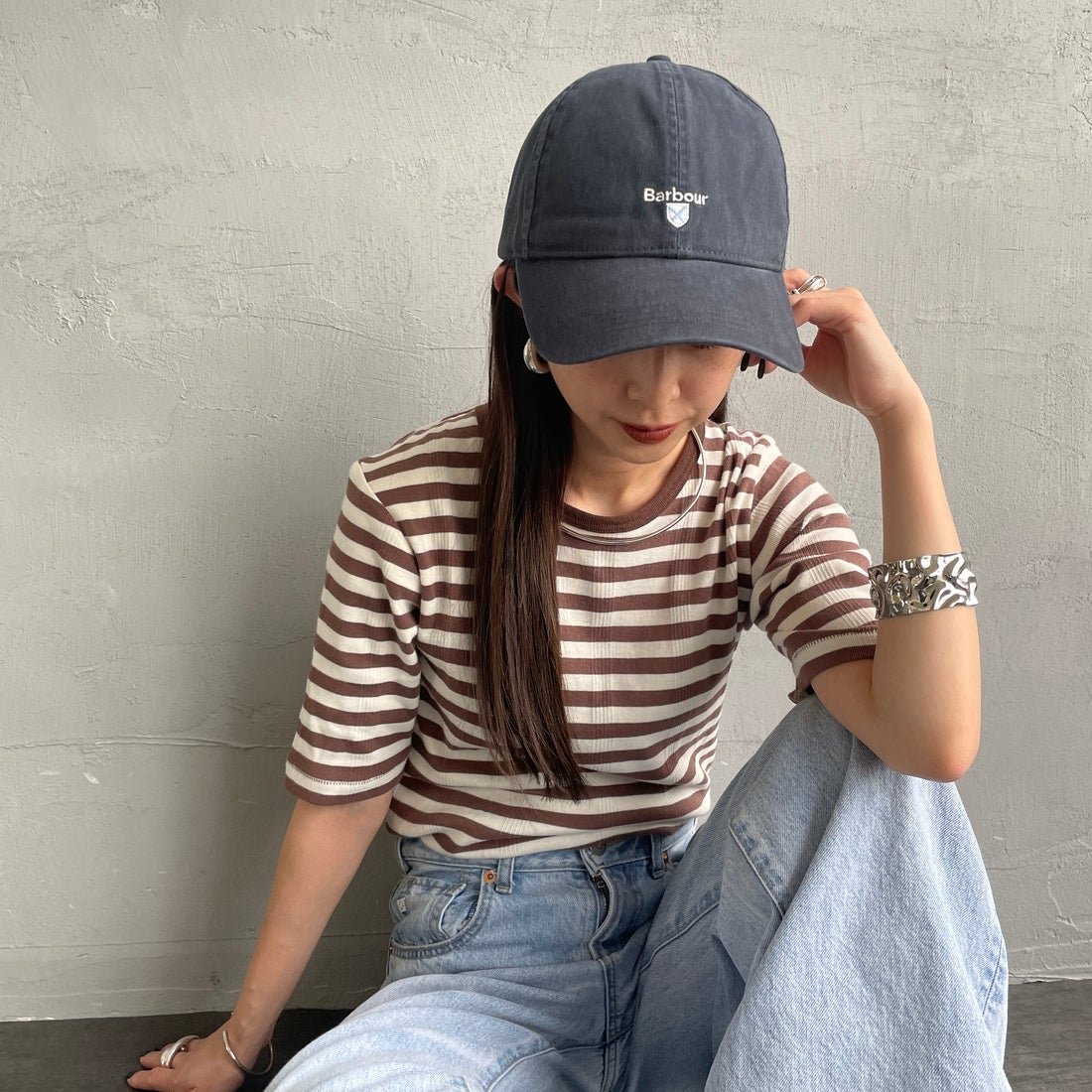 Barbour [バブアー] Cascade sports コットン6パネル キャップ [MHA0274] NAVY