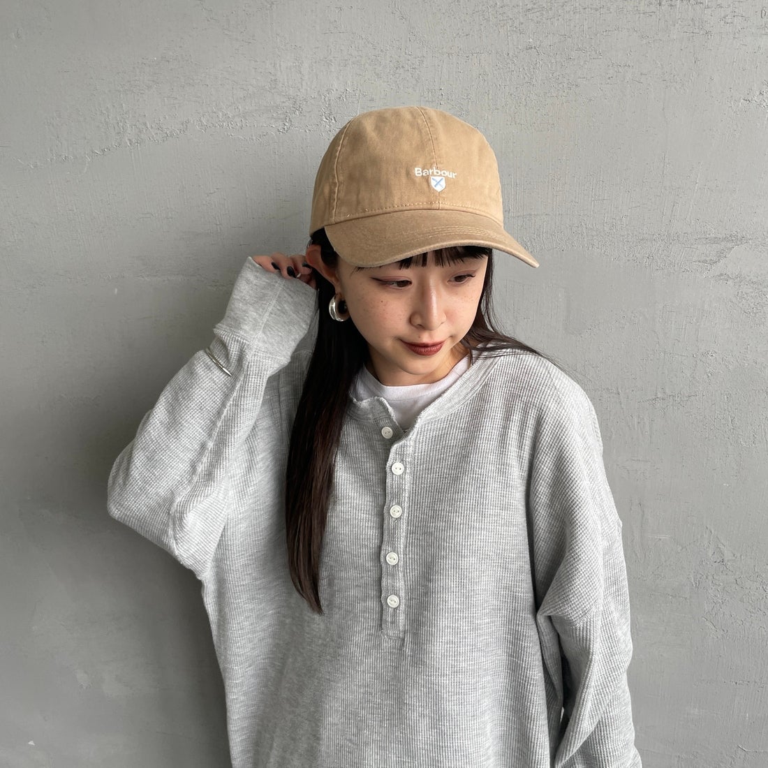 Barbour [バブアー] Cascade sports コットン6パネル キャップ [MHA0274] STONE