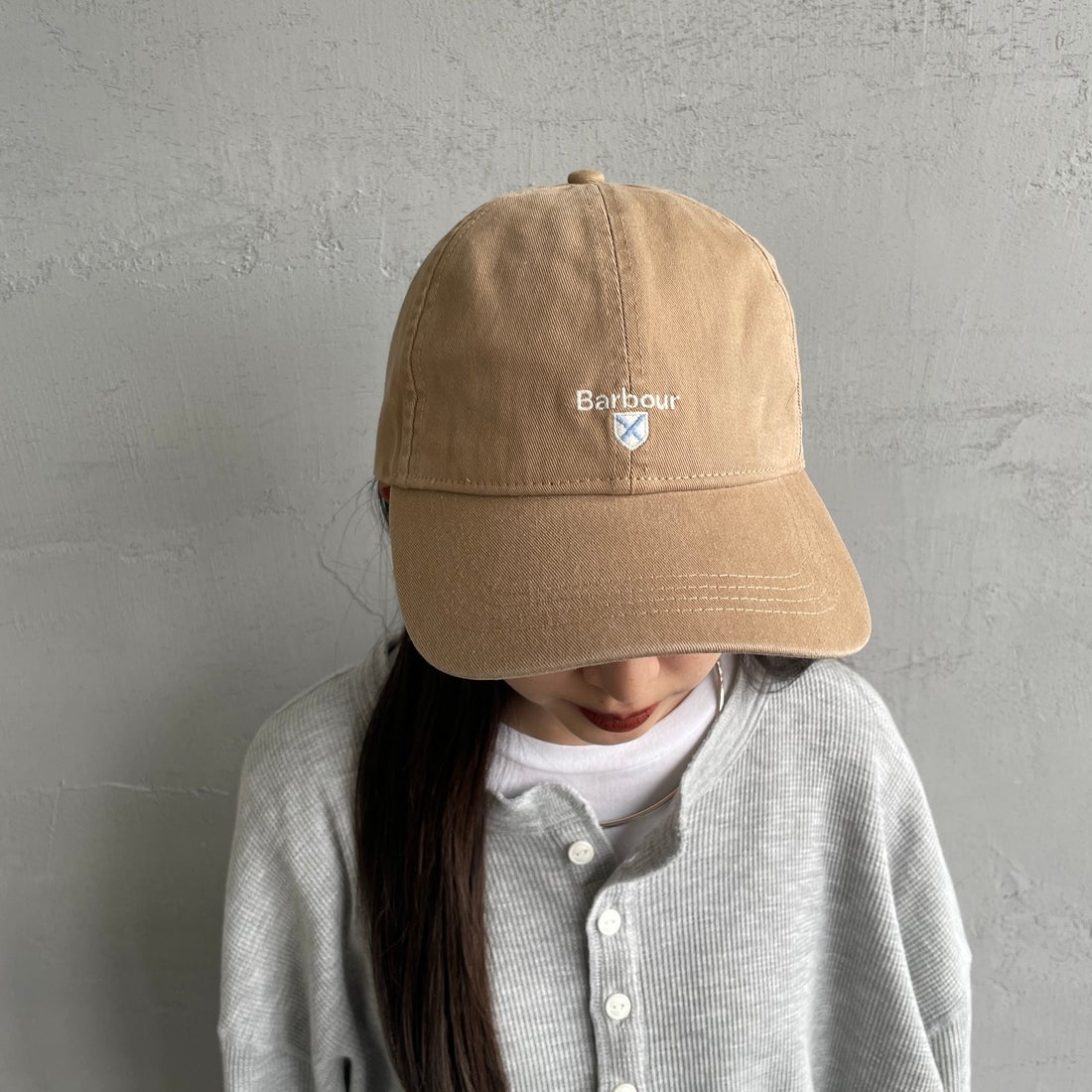 Barbour [バブアー] Cascade sports コットン6パネル キャップ [MHA0274] STONE