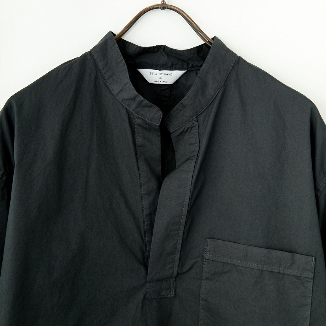 STILL BY HAND [スティルバイハンド] ガーメントダイ オーバーシャツ [SH03251] GREEN CHAR