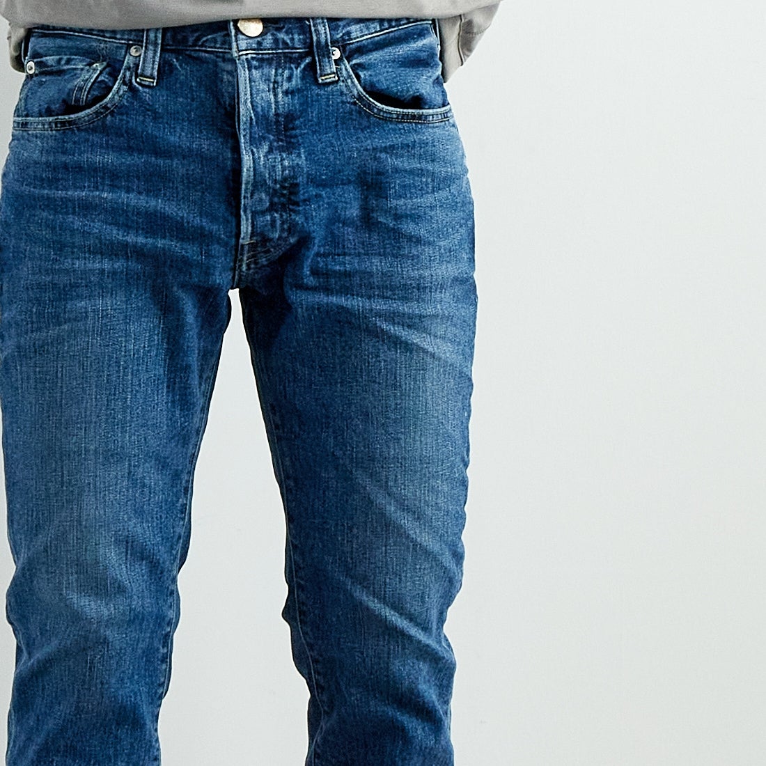 RED CARD TOKYO [レッドカード トーキョー] Rhythm+ スリムテーパードデニム [12M86801CMD] CLEAN MID