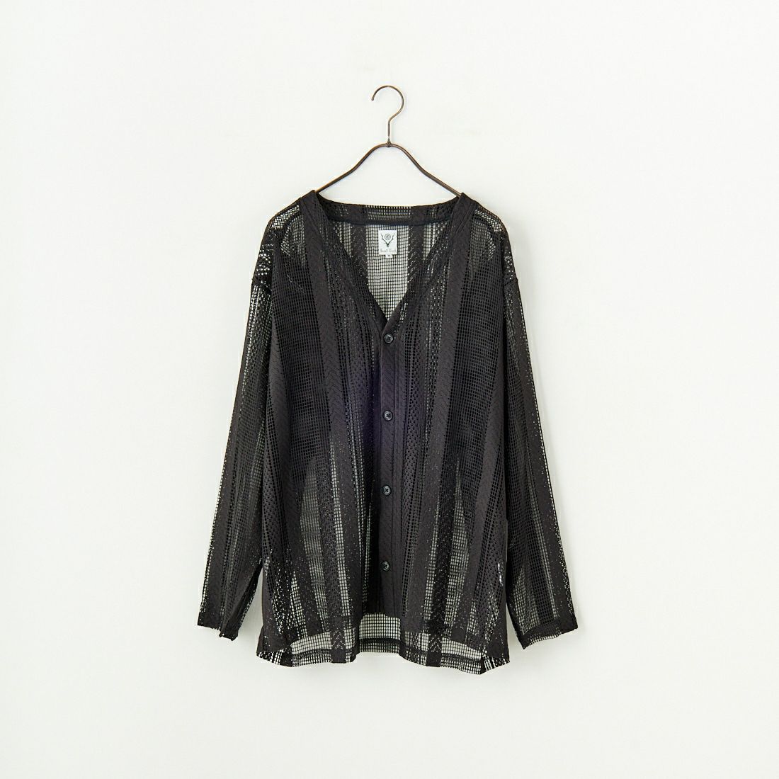 South2West8 [サウスツーウエストエイト] Vネックメッシュカーディガン