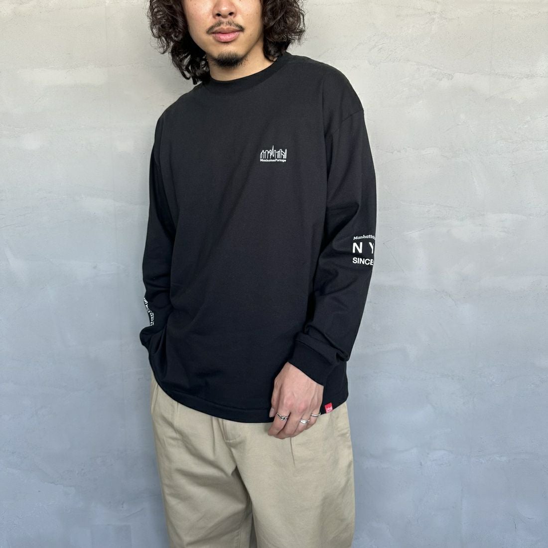 BLACK&&モデル身長：173cm 着用サイズ：L&&