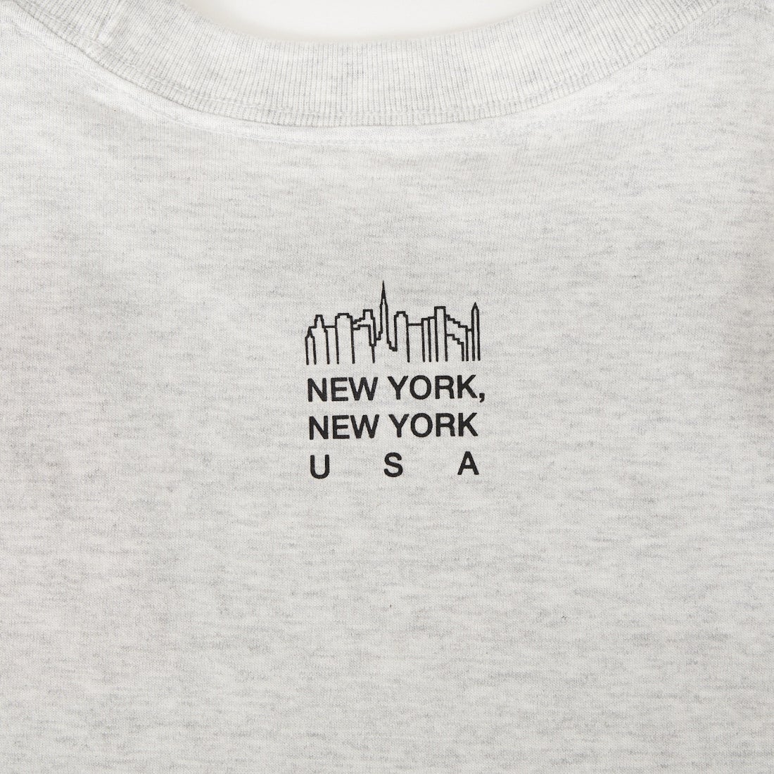 MANHATTAN PORTAGE [マンハッタンポーテージ] ワンポイントスカイラインロゴ 袖プリントロングTシャツ [MP-M580] H.GRAY