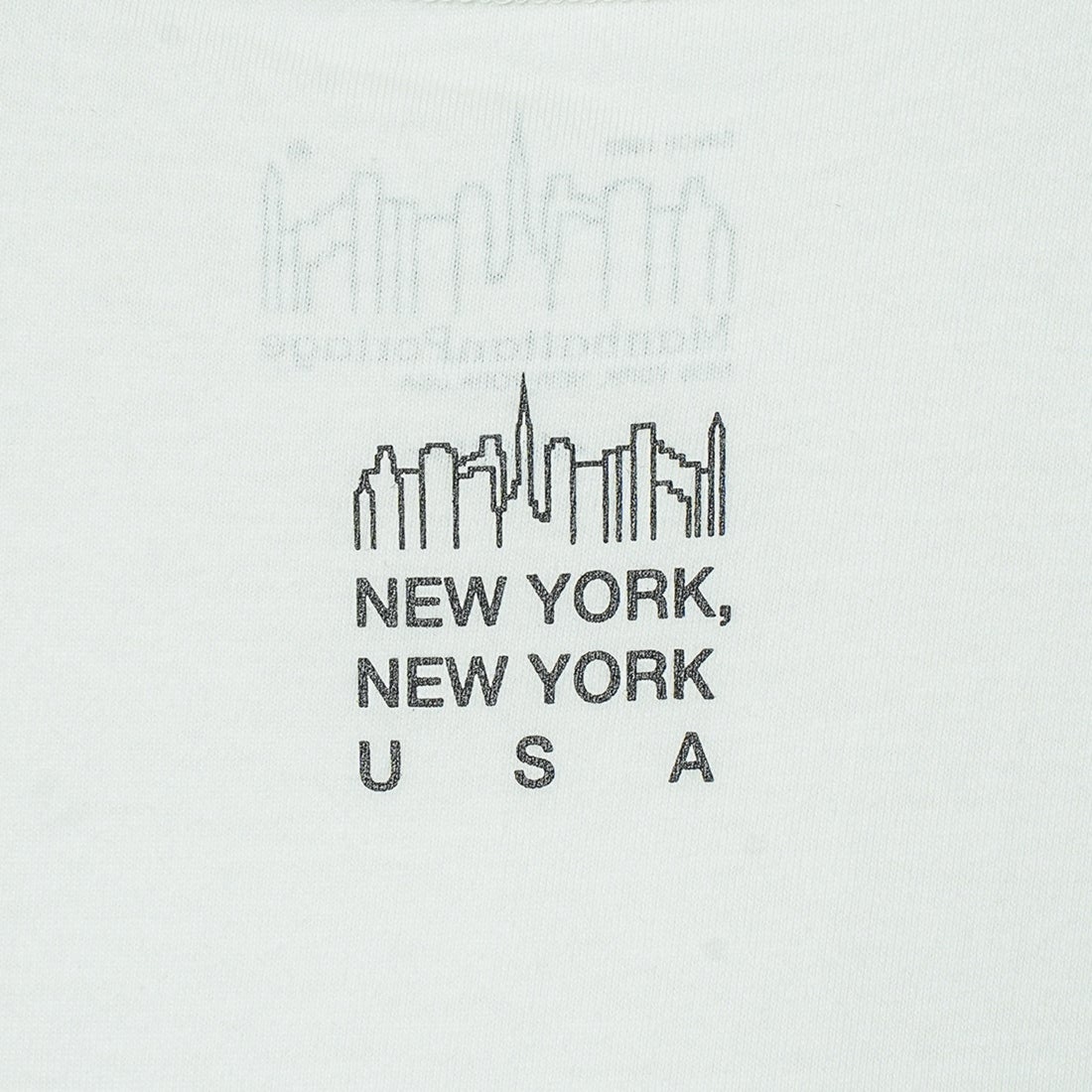 MANHATTAN PORTAGE [マンハッタンポーテージ] ワンポイントスカイラインロゴ 袖プリントロングTシャツ [MP-M580] WHITE