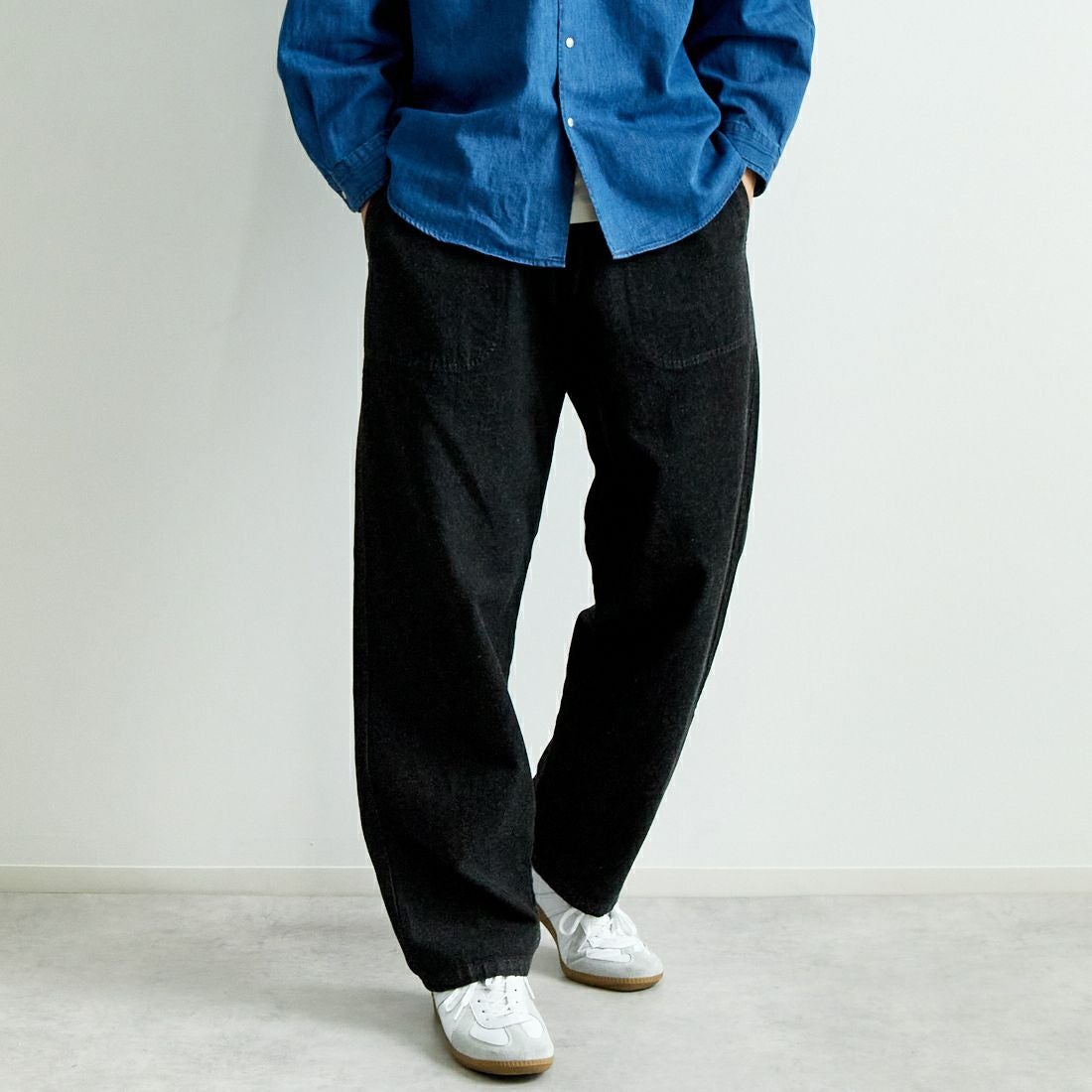 新品未使用　DANTON ダントン　ブラックデニム　イージーパンツ DANTON [ダントン] ブラックデニム イージーパンツ [DT-E0209KBK