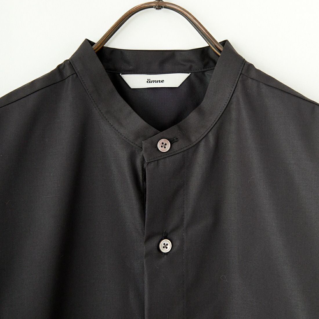 amne [アンヌ] ドライピマクラシックシャツ [AMN-SH-050] BLACK
