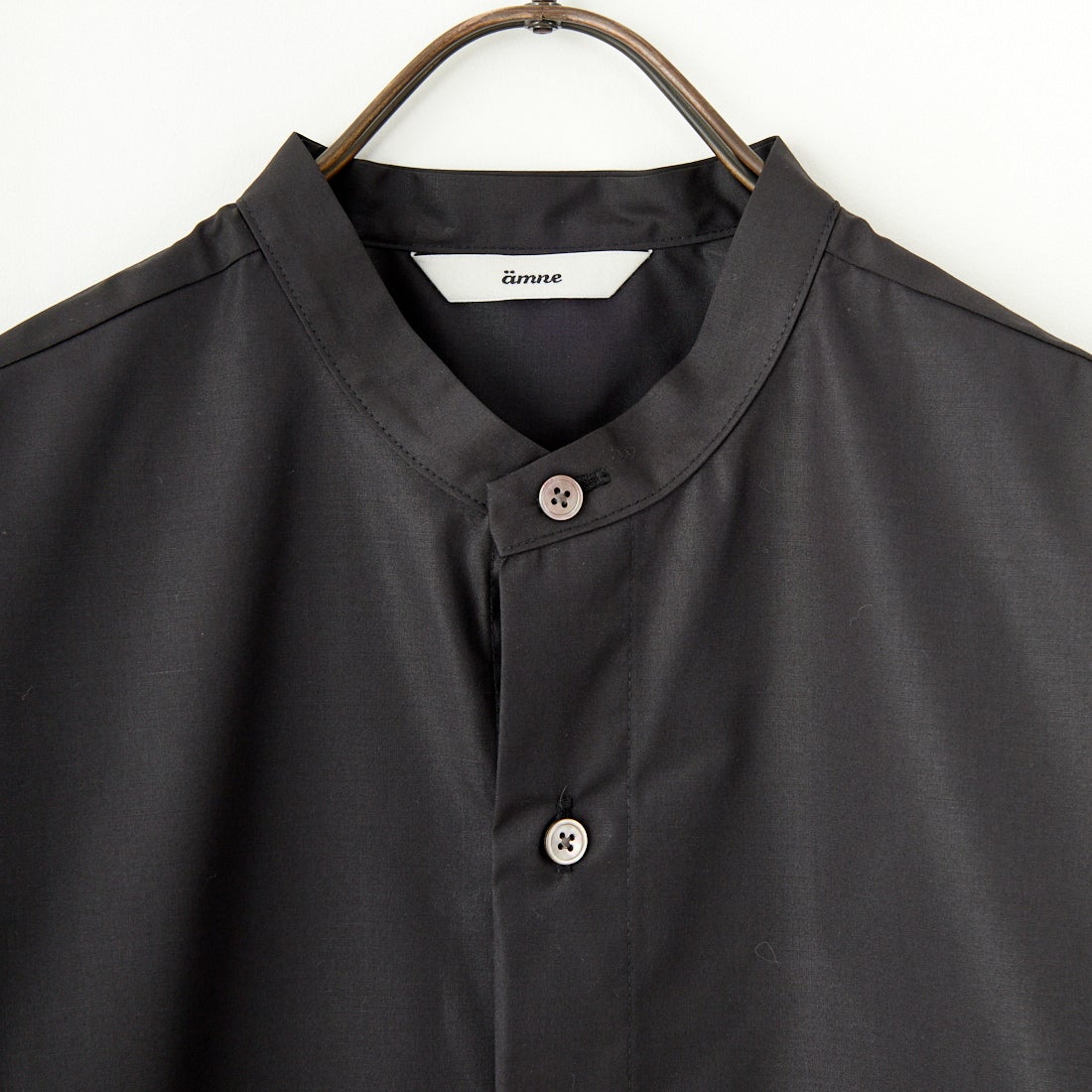 amne [アンヌ] ドライピマクラシックシャツ [AMN-SH-050] BLACK