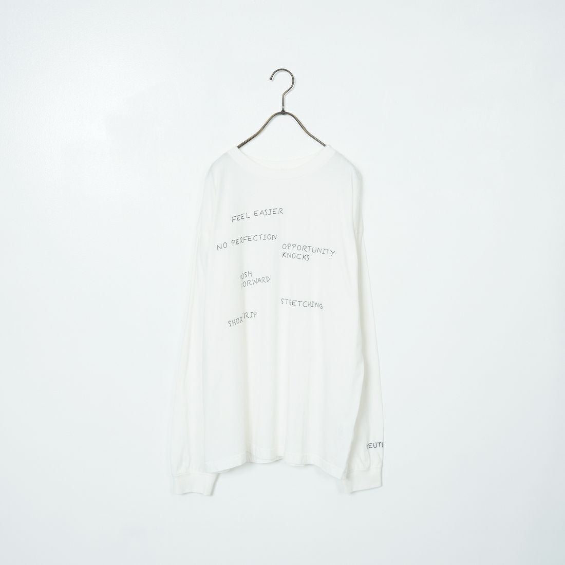 Quand [クアンド] ロングスリーブTシャツ [3111714] 104 OFF WH &&モデル身長：167cm 着用サイズ：F&&