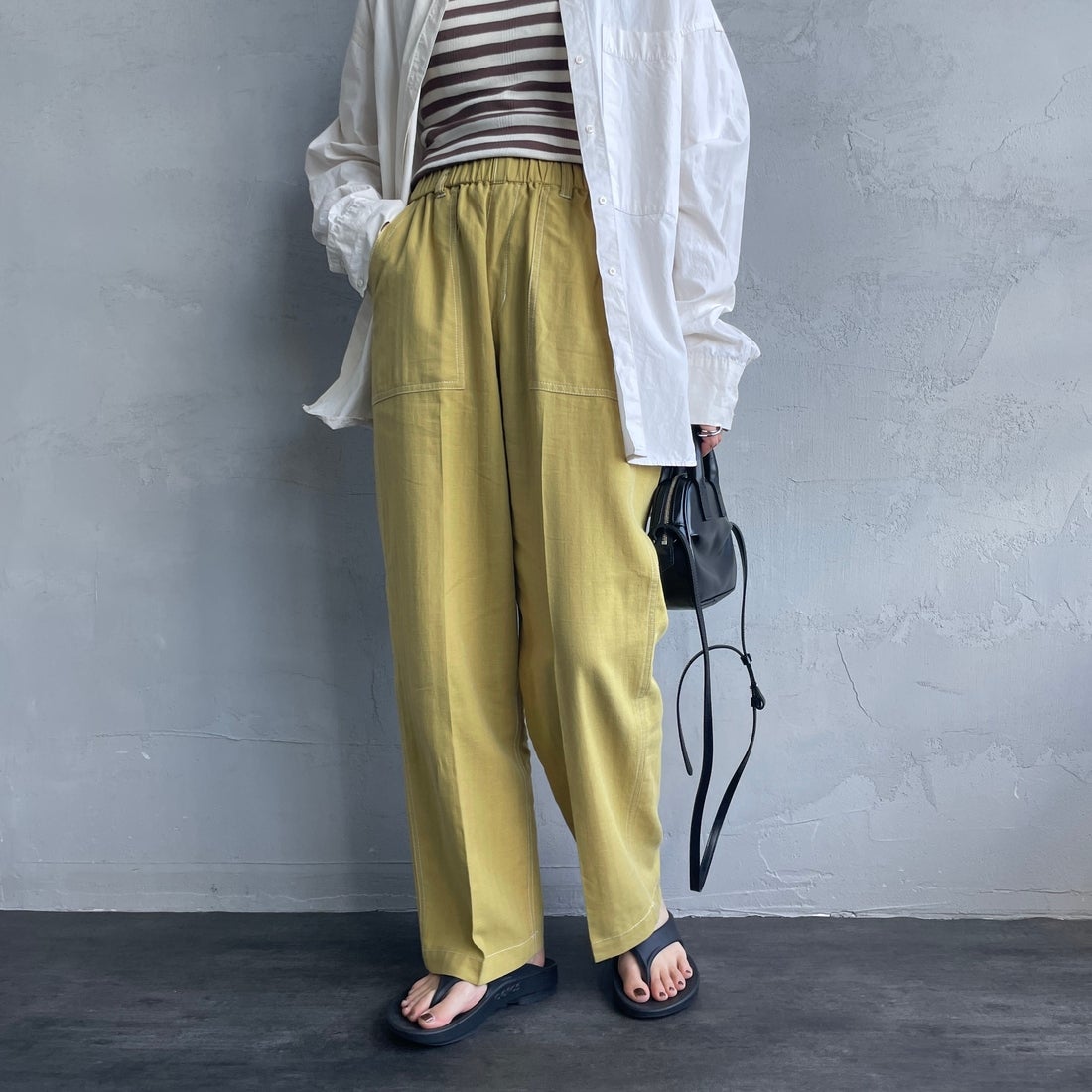 YELLOW&&モデル身長：158cm 着用サイズ：M&&