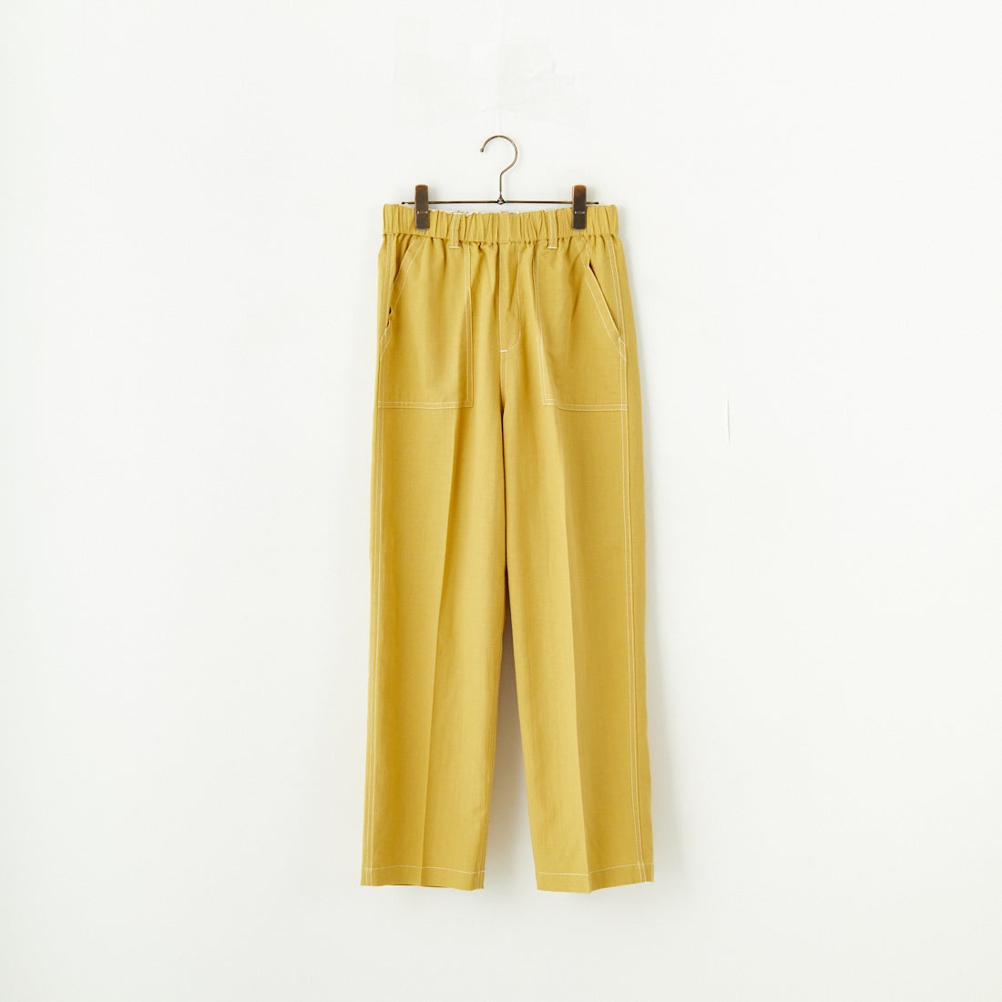 UNIVERSAL OVERALL [ユニバーサルオーバーオール] 別注 リネンイージーベイカーパンツ [U2512605IN-JF] YELLOW