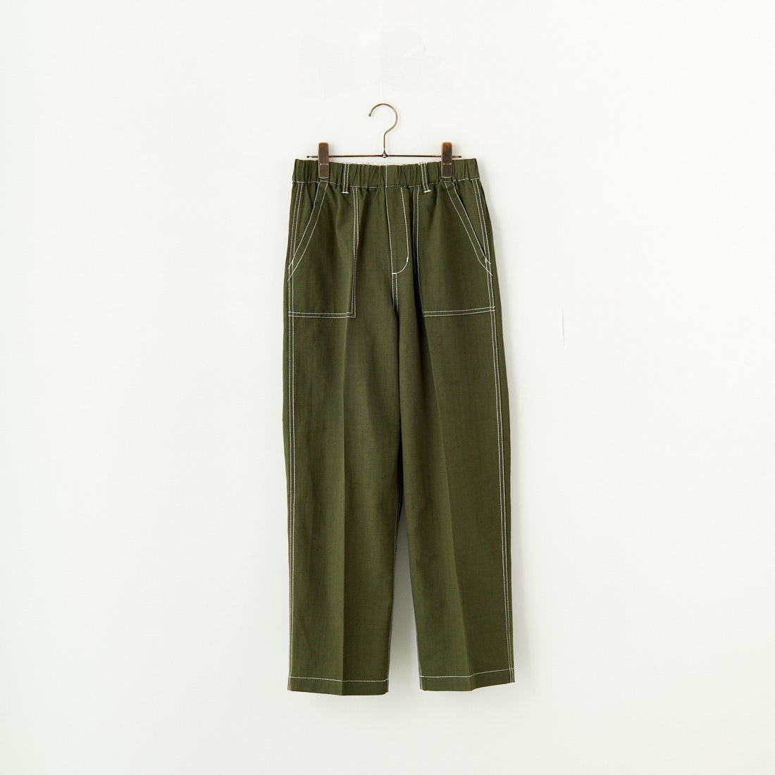 UNIVERSAL OVERALL [ユニバーサルオーバーオール] 別注 リネンイージーベイカーパンツ [U2512605IN-JF] OLIVE