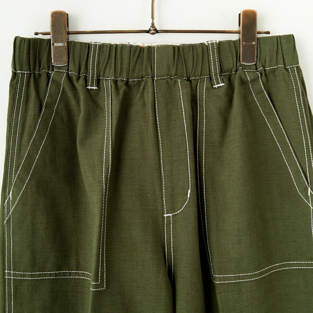 UNIVERSAL OVERALL [ユニバーサルオーバーオール] 別注 リネンイージーベイカーパンツ [U2512605IN-JF] OLIVE