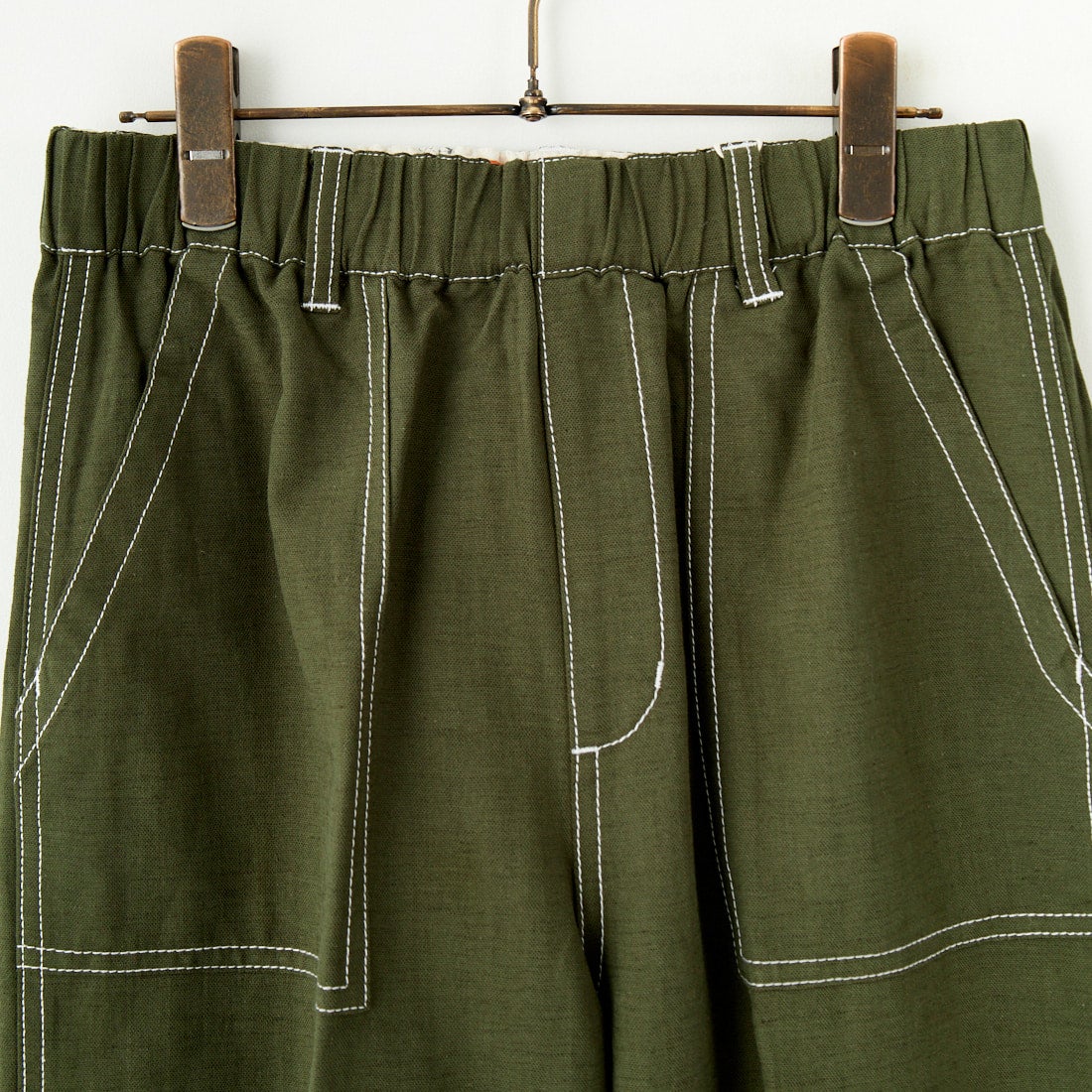 UNIVERSAL OVERALL [ユニバーサルオーバーオール] 別注 リネンイージーベイカーパンツ [U2512605IN-JF] OLIVE