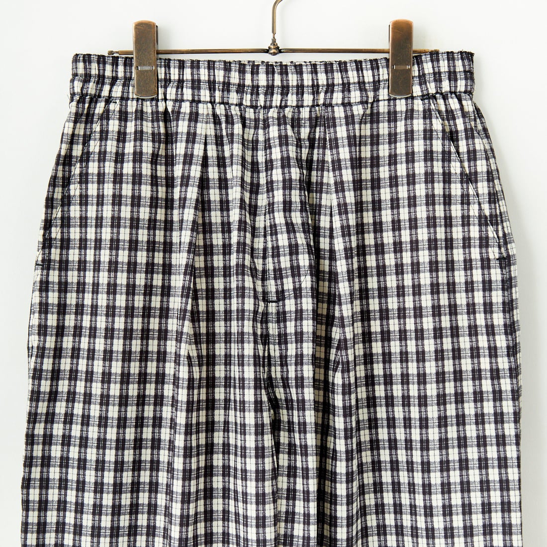 UNIVERSAL OVERALL [ユニバーサルオーバーオール] 別注 総柄イージーワイドパンツ [U2512634IN-JF] BLKﾁｪｯｸ