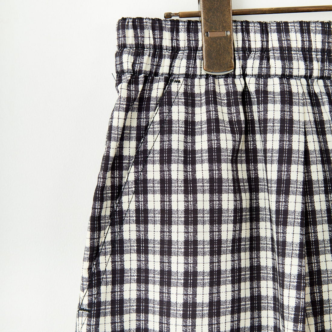 UNIVERSAL OVERALL [ユニバーサルオーバーオール] 別注 総柄イージーワイドパンツ [U2512634IN-JF] BLKﾁｪｯｸ