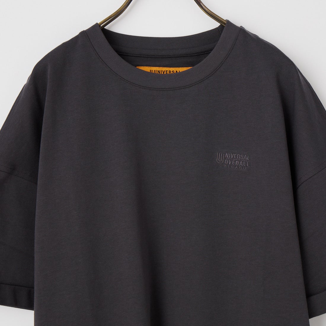 UNIVERSAL OVERALL [ユニバーサルオーバーオール] 別注 異素材切り替え マキシ丈ワンピース [U2512812IN-JF] CHARCOAL