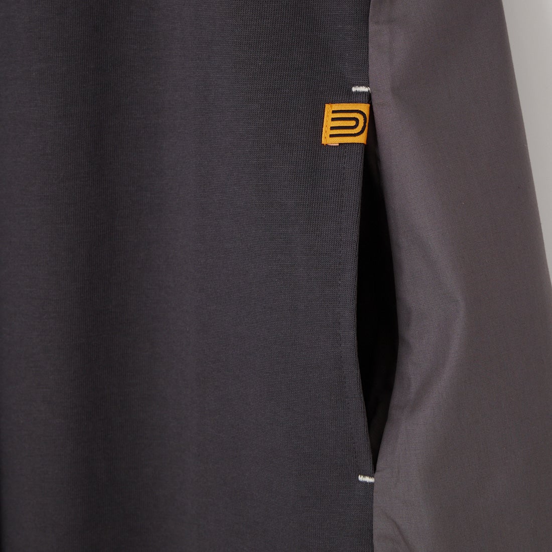 UNIVERSAL OVERALL [ユニバーサルオーバーオール] 別注 異素材切り替え マキシ丈ワンピース [U2512812IN-JF] CHARCOAL