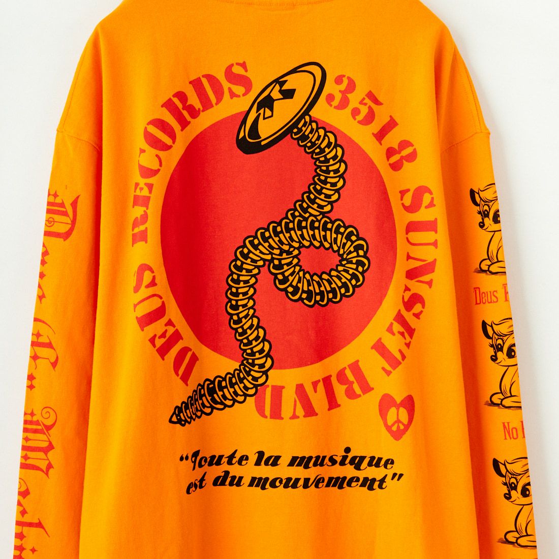 DEUS EX MACHINA [デウス エクス マキナ] ダンシングゴースト ロングスリーブTシャツ [DUP251977A] PERSIMMON