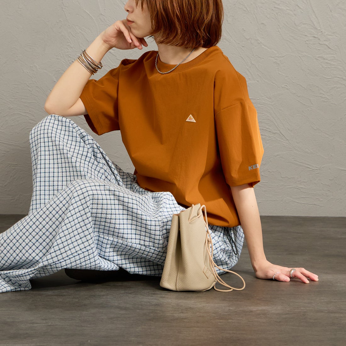 ｵﾚﾝｼﾞ&&モデル身長：158cm 着用サイズ：F&&