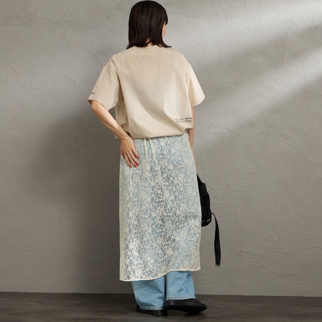 KELTY [ケルティ] 別注 ラッシュコンフォート ショートスリーブナイロンTシャツ [KE252W30IN02-JF] ｸﾞﾚｰｼﾞｭ &&モデル身長：160cm 着用サイズ：F&&