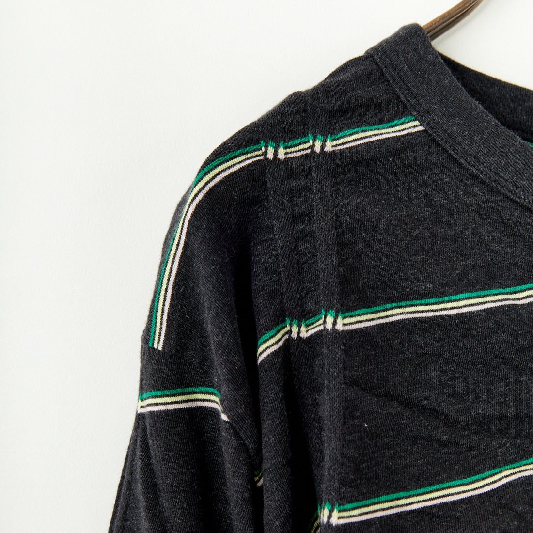 MEYAME [メヤメ] タックジャガードボーダープルオーバー [MEY-1829] BLACK