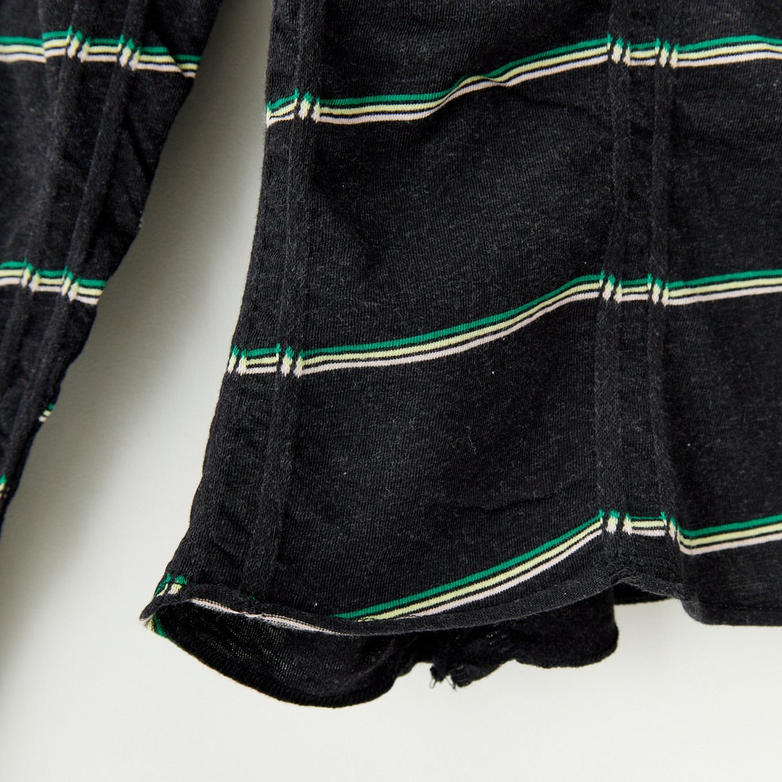 MEYAME [メヤメ] タックジャガードボーダープルオーバー [MEY-1829] BLACK