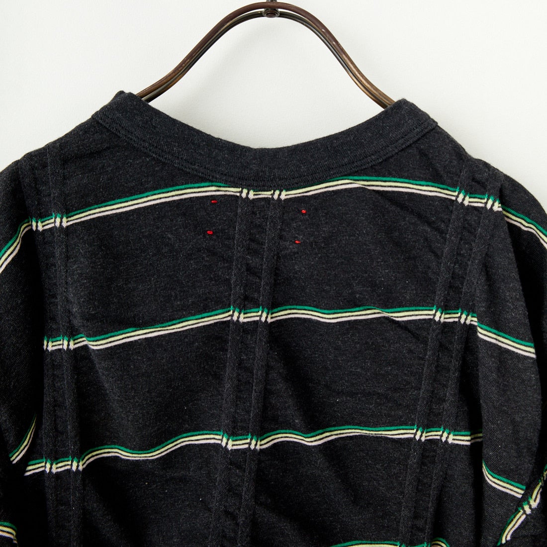 MEYAME [メヤメ] タックジャガードボーダープルオーバー [MEY-1829] BLACK