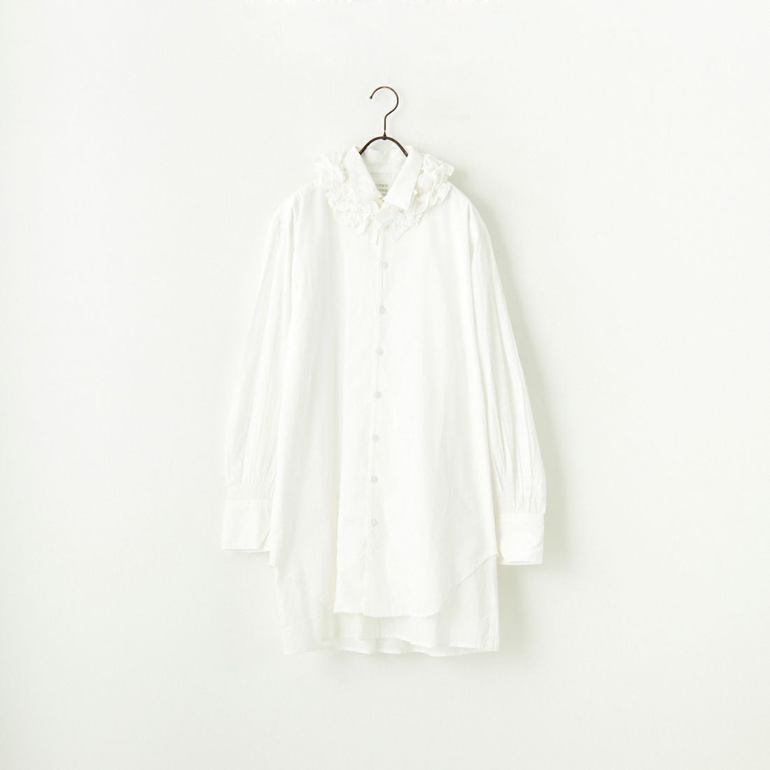 crinkle crinkle crinkle [クリンクル クリンクル クリンクル] フリルカラーレイヤードシャツ [CC-3508] WHITE