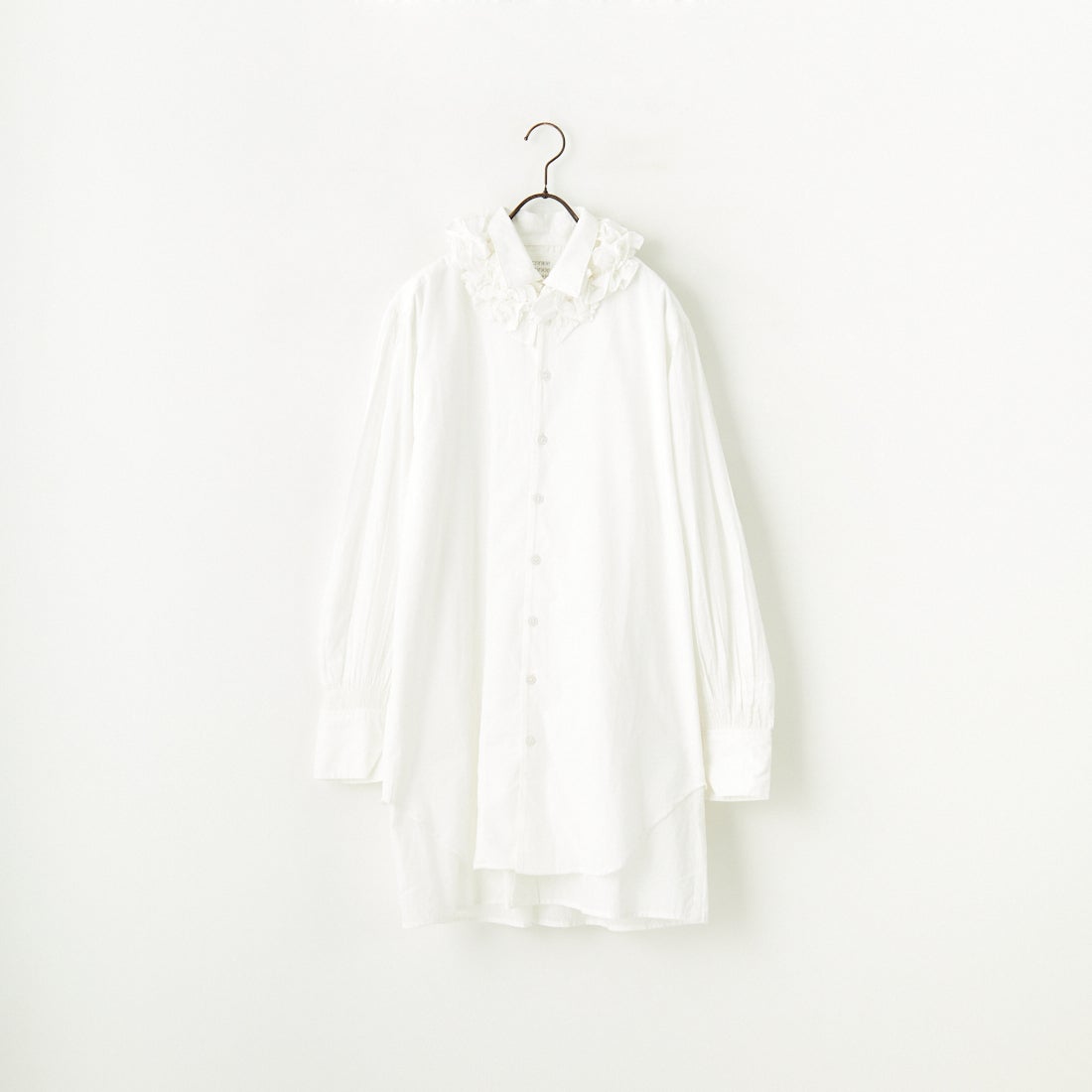 crinkle crinkle crinkle [クリンクル クリンクル クリンクル] フリルカラーレイヤードシャツ [CC-3508] WHITE