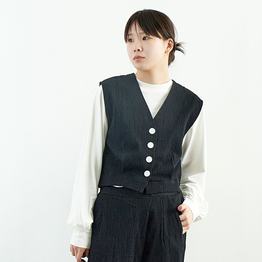 298 N.BLAC&&モデル身長：167cm 着用サイズ：F&&