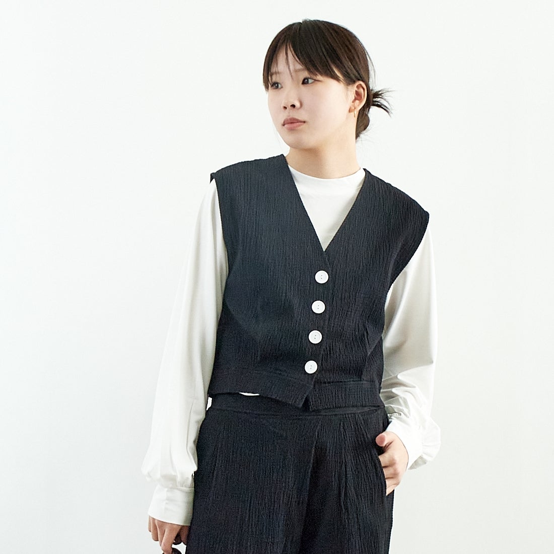 298 N.BLAC&&モデル身長：167cm 着用サイズ：F&&