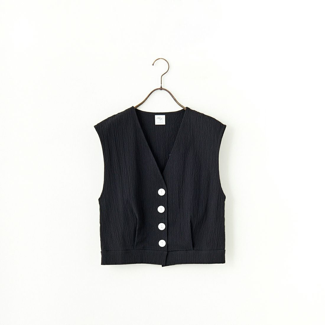me. [ミードット] バンピーコットン2WAYベスト [ME-25109] 298 N.BLAC