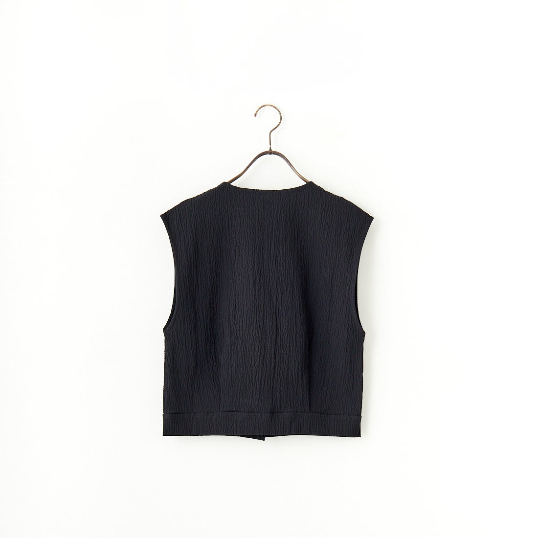 me. [ミードット] バンピーコットン2WAYベスト [ME-25109] 298 N.BLAC