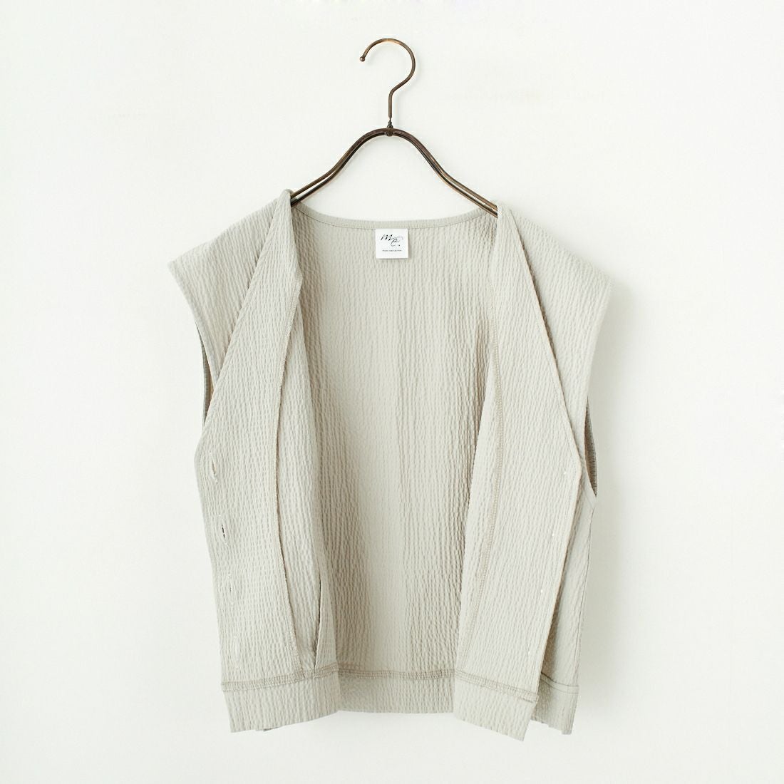 me. [ミードット] バンピーコットン2WAYベスト [ME-25109] 280 L.GRAY