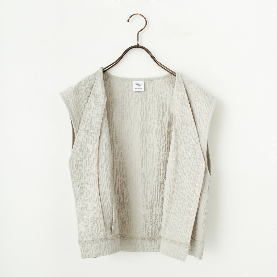 me. [ミードット] バンピーコットン2WAYベスト [ME-25109] 280 L.GRAY