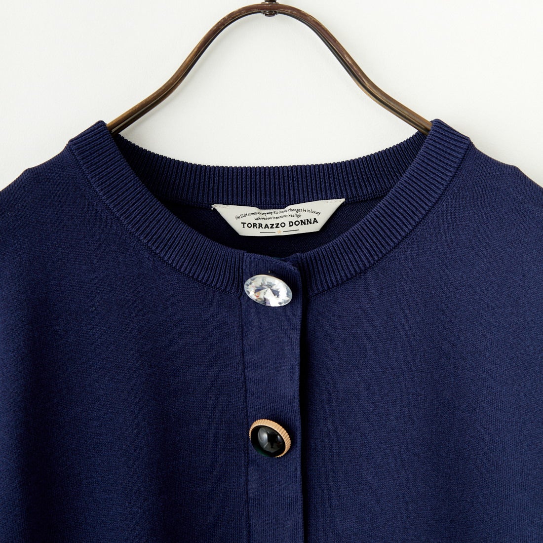 TORRAZZO DONNA [トラッゾドンナ] ビジューカーディガン [6259-679] 98 NAVY