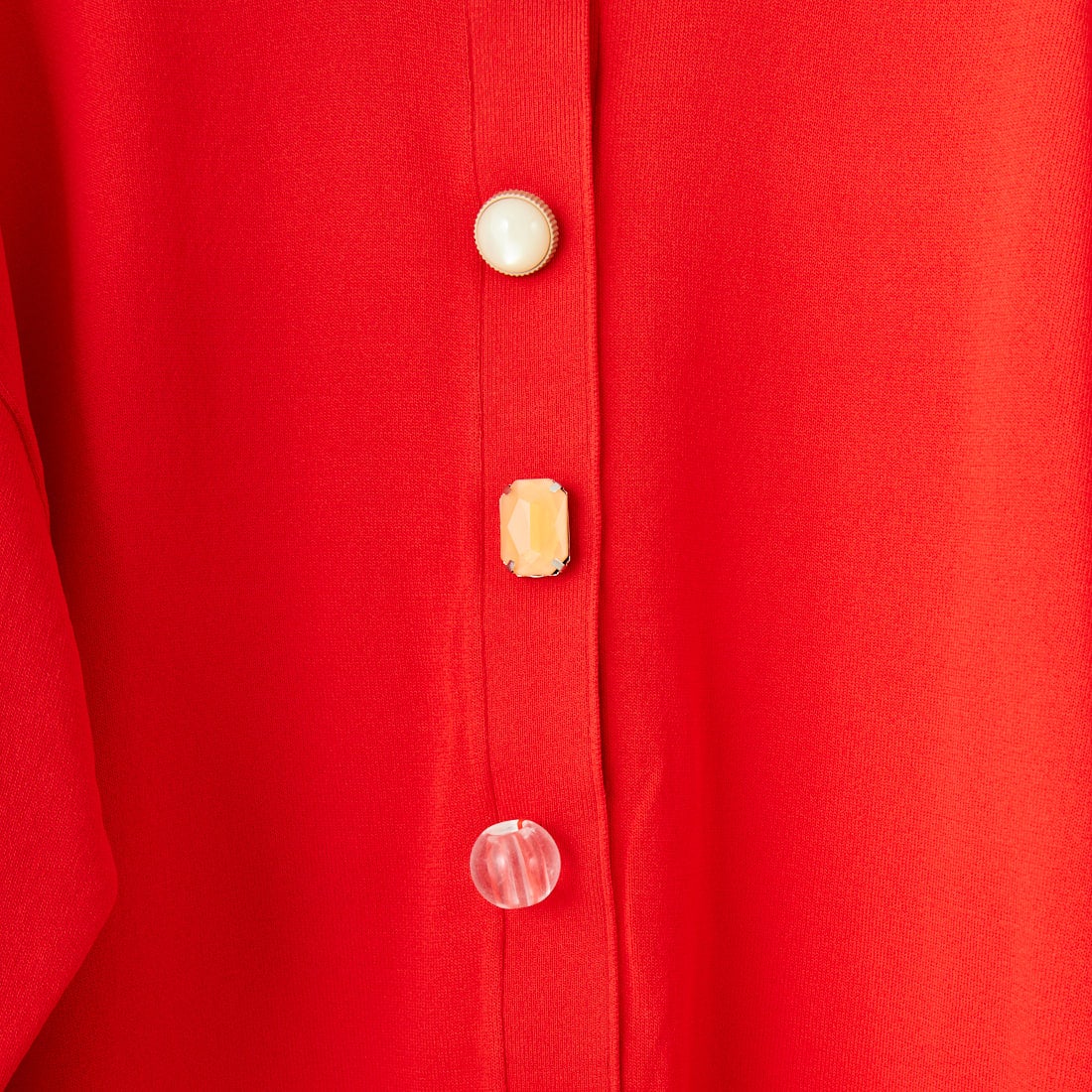 TORRAZZO DONNA [トラッゾドンナ] ビジューカーディガン [6259-679] 75 RED