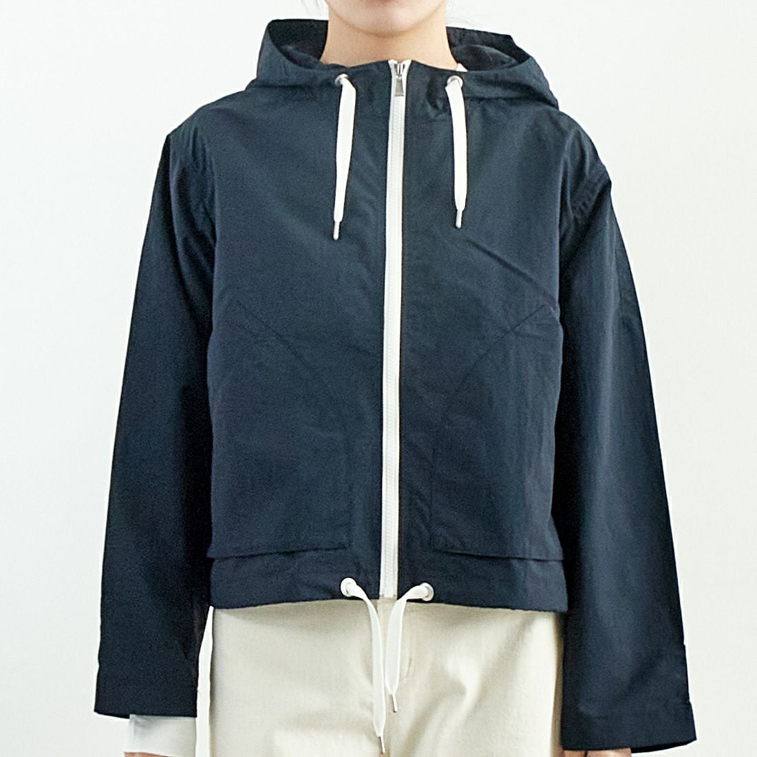 ORCIVAL [オーシバル] ショートジップジャケット [OR-A0687ONB] NAVY &&モデル身長：167cm 着用サイズ：1&&