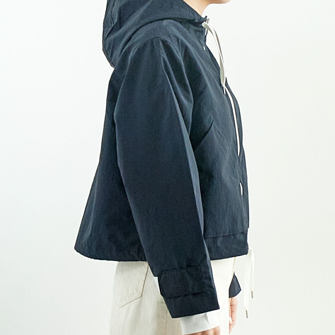 ORCIVAL [オーシバル] ショートジップジャケット [OR-A0687ONB] NAVY &&モデル身長：167cm 着用サイズ：1&&