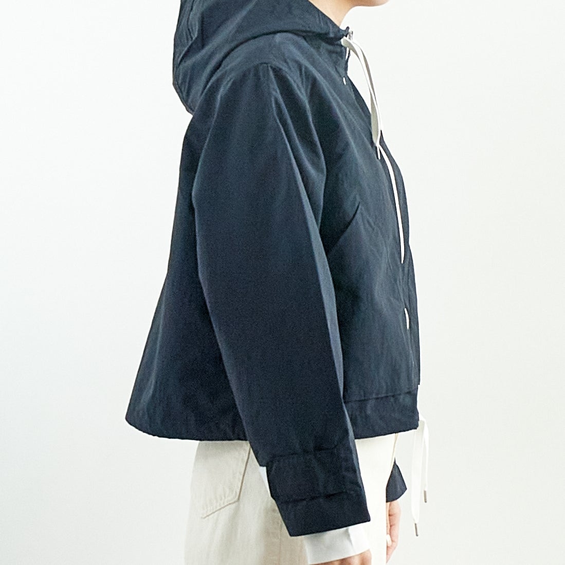 ORCIVAL [オーシバル] ショートジップジャケット [OR-A0687ONB] NAVY &&モデル身長：167cm 着用サイズ：1&&