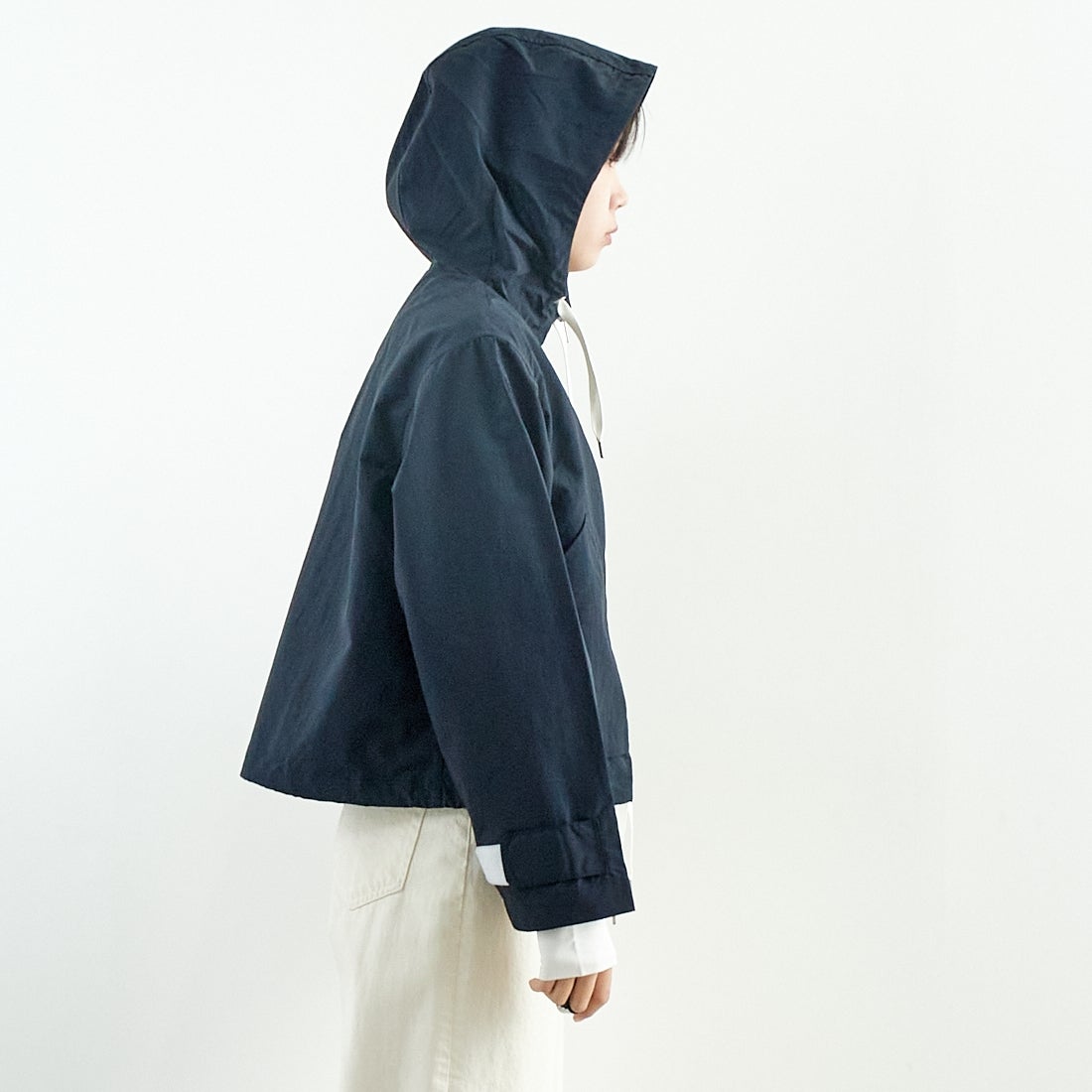 ORCIVAL [オーシバル] ショートジップジャケット [OR-A0687ONB] NAVY &&モデル身長：167cm 着用サイズ：1&&