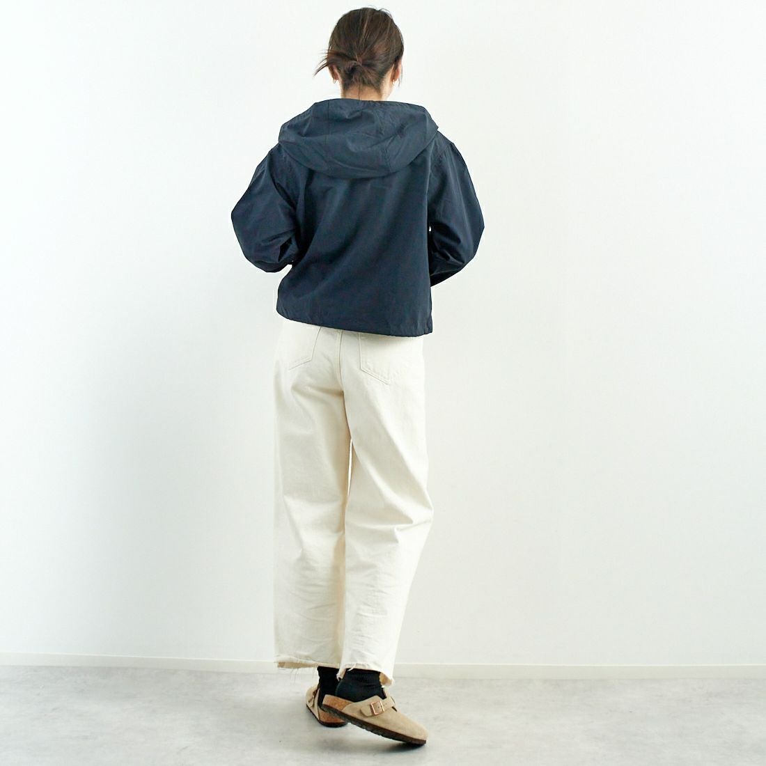 ORCIVAL [オーシバル] ショートジップジャケット [OR-A0687ONB] NAVY &&モデル身長：167cm 着用サイズ：1&&