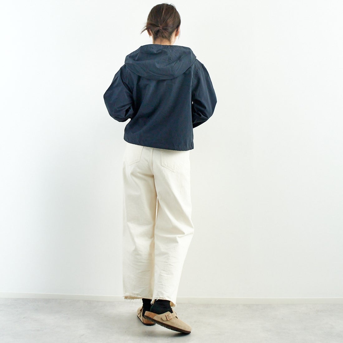 ORCIVAL [オーシバル] ショートジップジャケット [OR-A0687ONB] NAVY &&モデル身長：167cm 着用サイズ：1&&