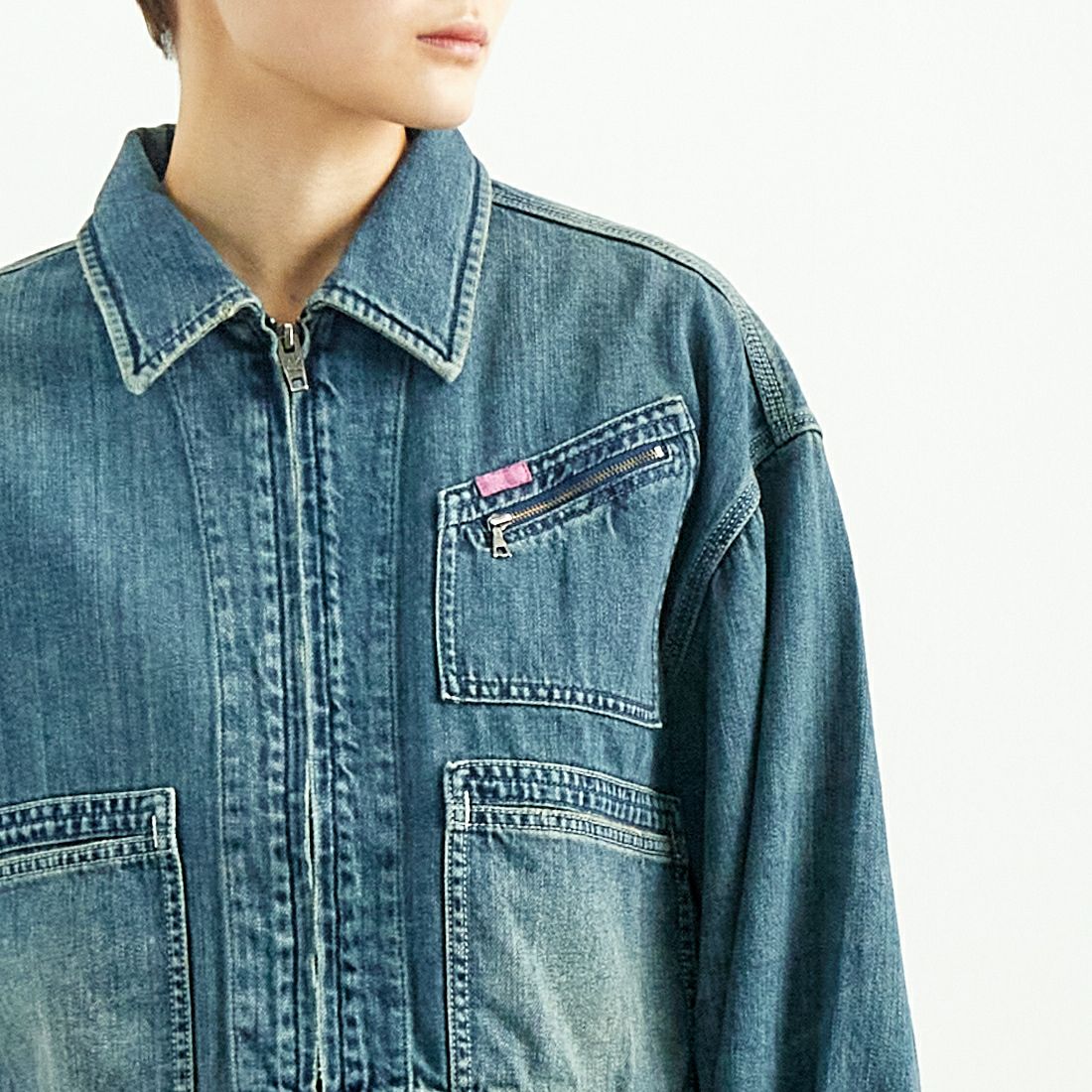 RhodolirioN [ロドリリオン] ジップアップデニムワークジャケット [QT1036] INDIGO