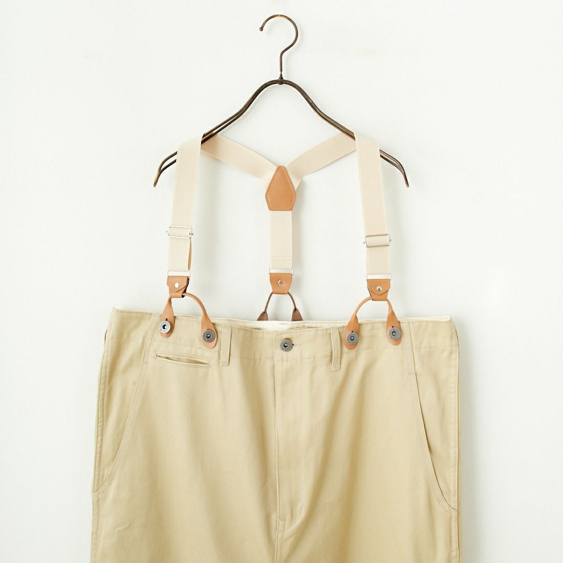 RhodolirioN [ロドリリオン] チノクロス サスペンダーパンツ [QT1014] A KHAKI